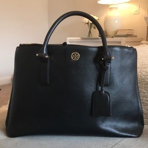 TORY BURCH black satchel handbag